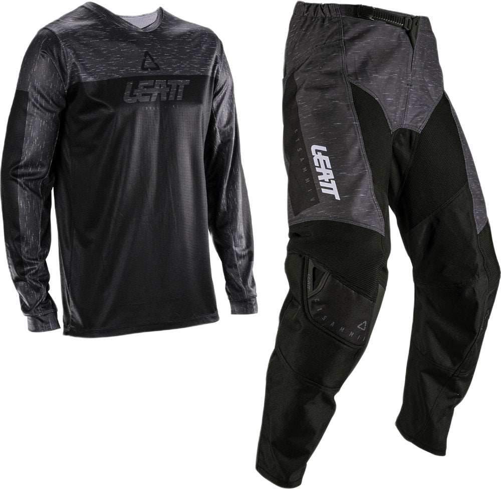 CONJUNTO LEATT 3.5 V26 PRETO/CINZA