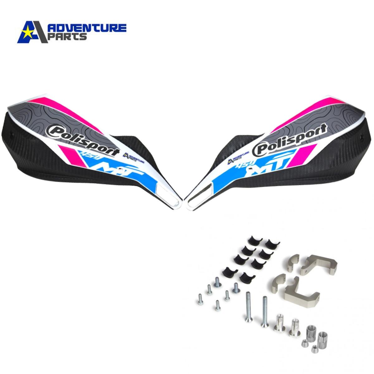 Proteções de Mão Adventure Parts CFMOTO 450 MT Rosa/Azul/